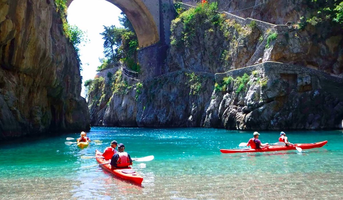 Kayak day in the coastline